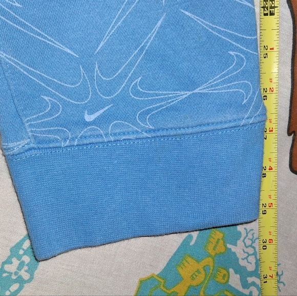 Nike All Over Print Baby Blue Outfit Hoodie Joggers Set Hooded Sweatshirt Pants - Picture 10 of 10